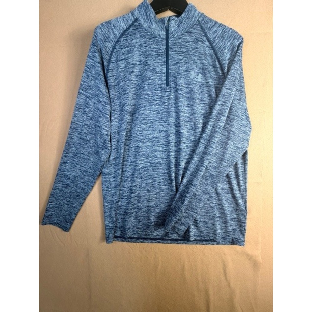 Under Armour HeatGear Men's Loose 1/4 Zip Pullover Blue Heather Large